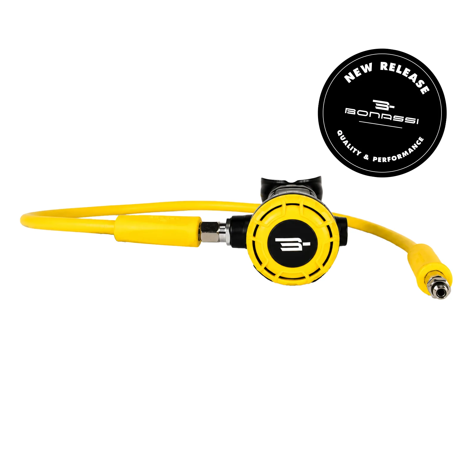 Compact and responsive octopus regulator, perfect as a safe backup. Designed for easy access and reliable performance during emergency situations in recreational diving.